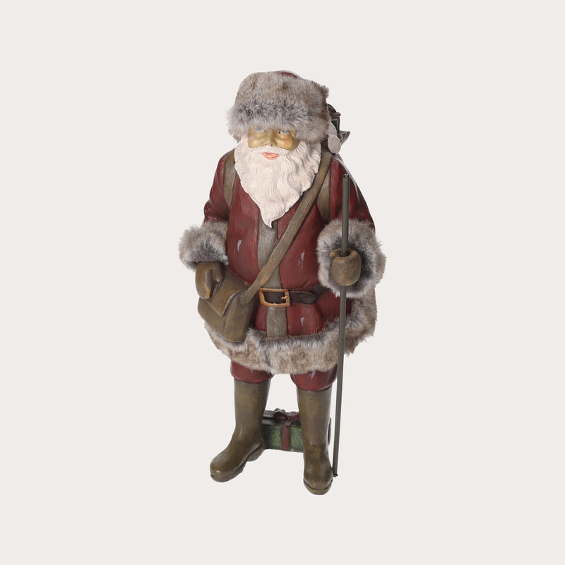 Statuina in Resina di Babbo Natale con Sacco di Doni
