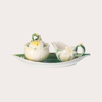 Set Zuccheriera e Portalatte in Ceramica Dipinta a Mano