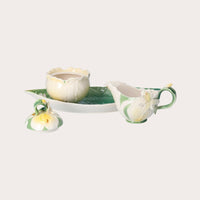 Set Zuccheriera e Portalatte in Ceramica Dipinta a Mano