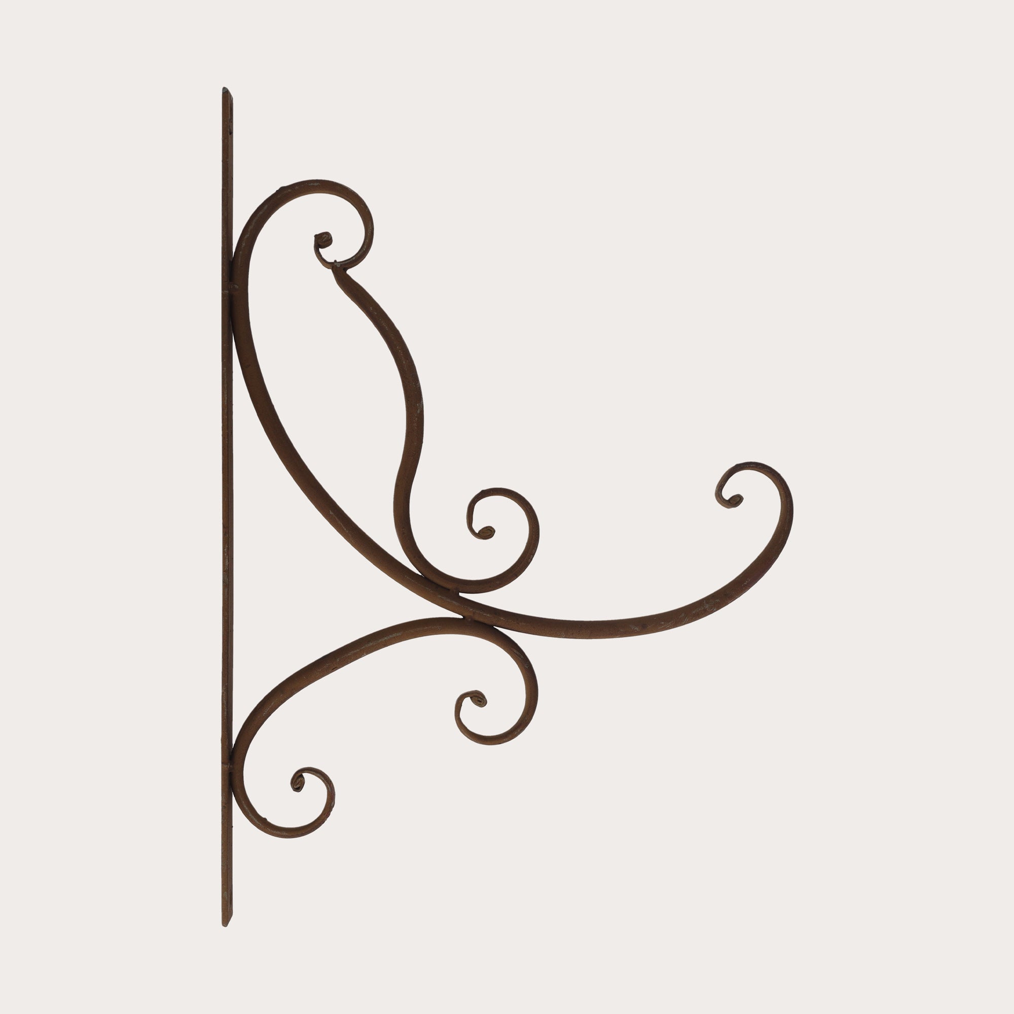 Gancio Decorativo In Ferro Marrone Ruggine, Elegante Per Giardini E Verande