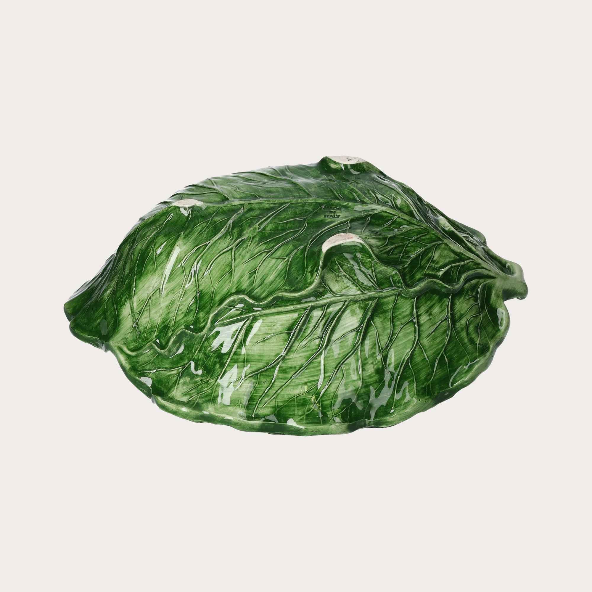 Fruttiera in Ceramica a Forma di Verza – Dipinta a Mano Made in Italy