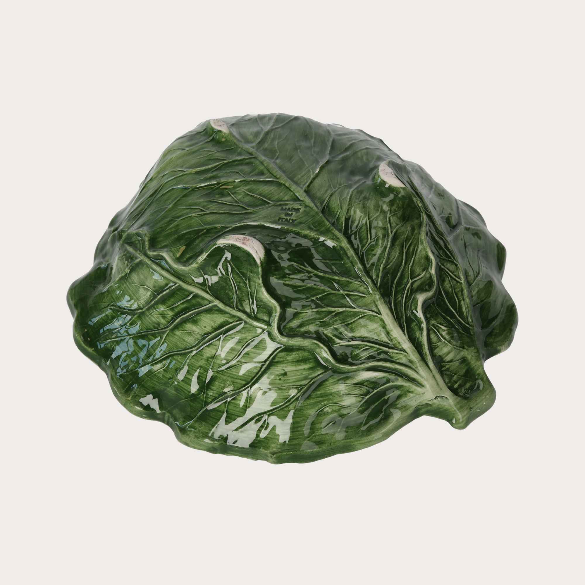 Fruttiera in Ceramica a Forma di Verza – Dipinta a Mano Made in Italy