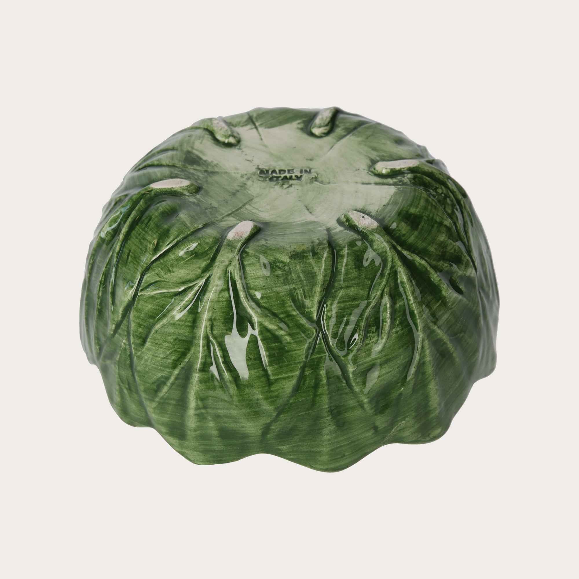 Insalatiera in Ceramica Verde a Forma di Foglia – Fatto e Dipinto a Mano in Italia