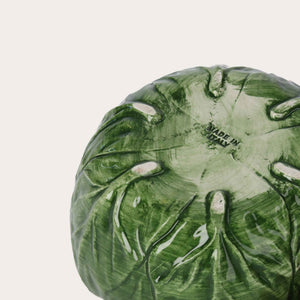 Insalatiera in Ceramica Verde a Forma di Foglia – Fatto e Dipinto a Mano in Italia