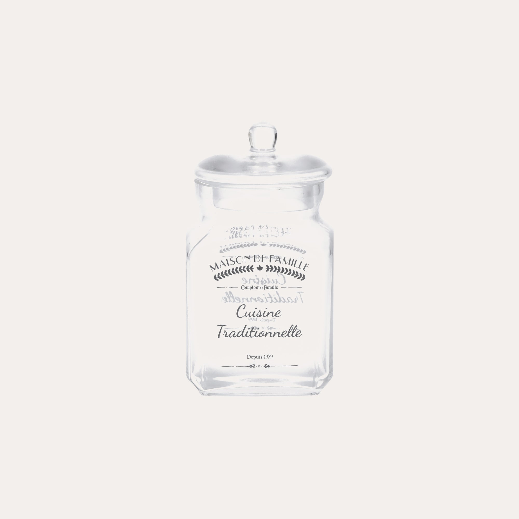 Barattolo in Vetro Quadrato h. 17 cm