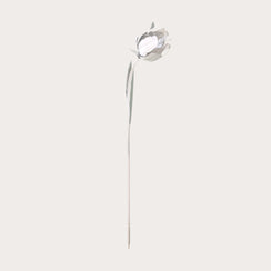 Piantone Fiore di Loto in Ferro Bianco