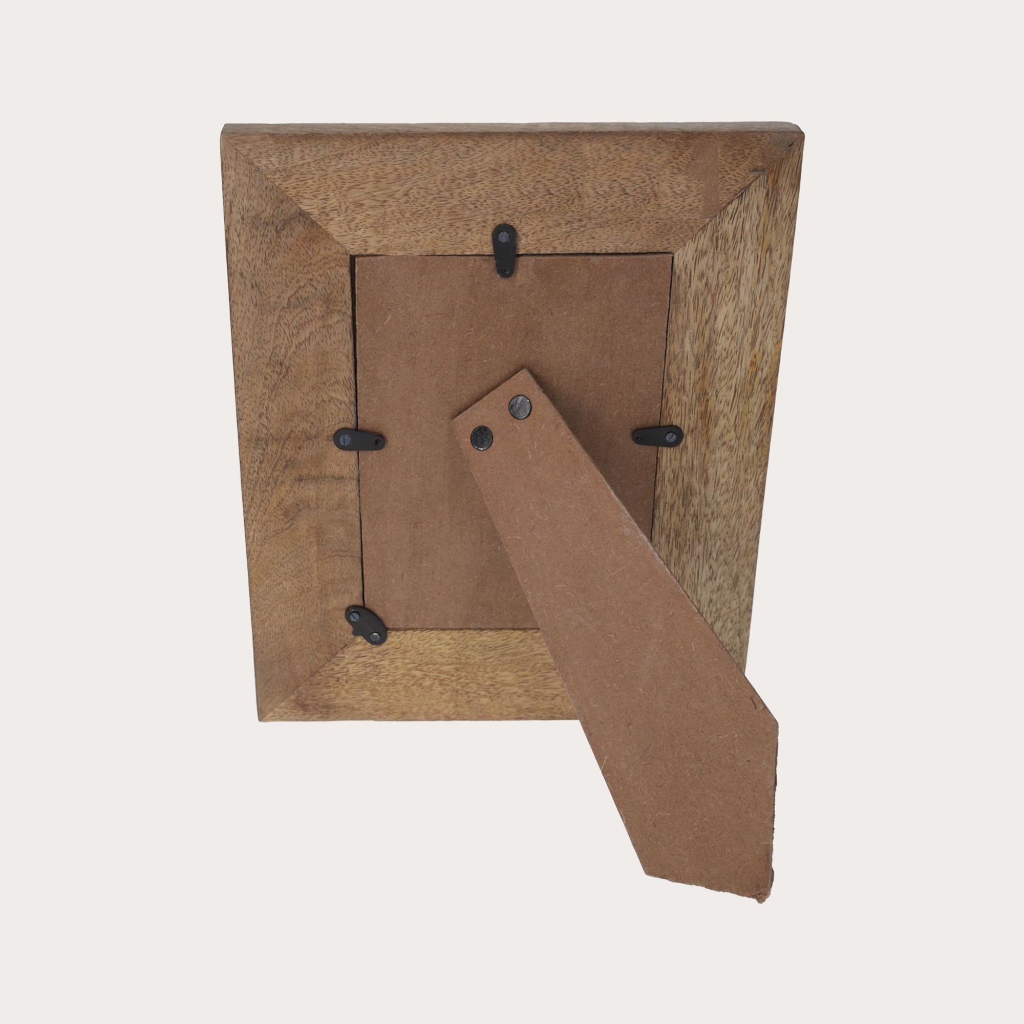 Cornice Portafoto Floreale Intagliata a Mano in Legno