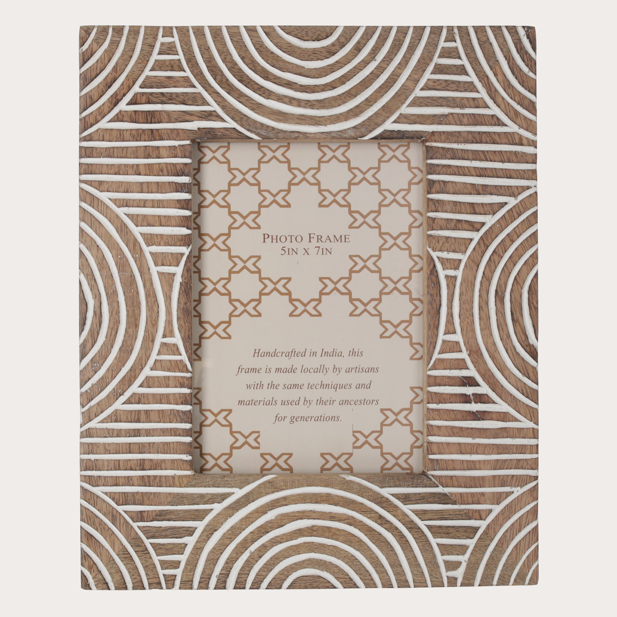 Cornice Portafoto Intagliata con Decorazioni Bianche Eleganti