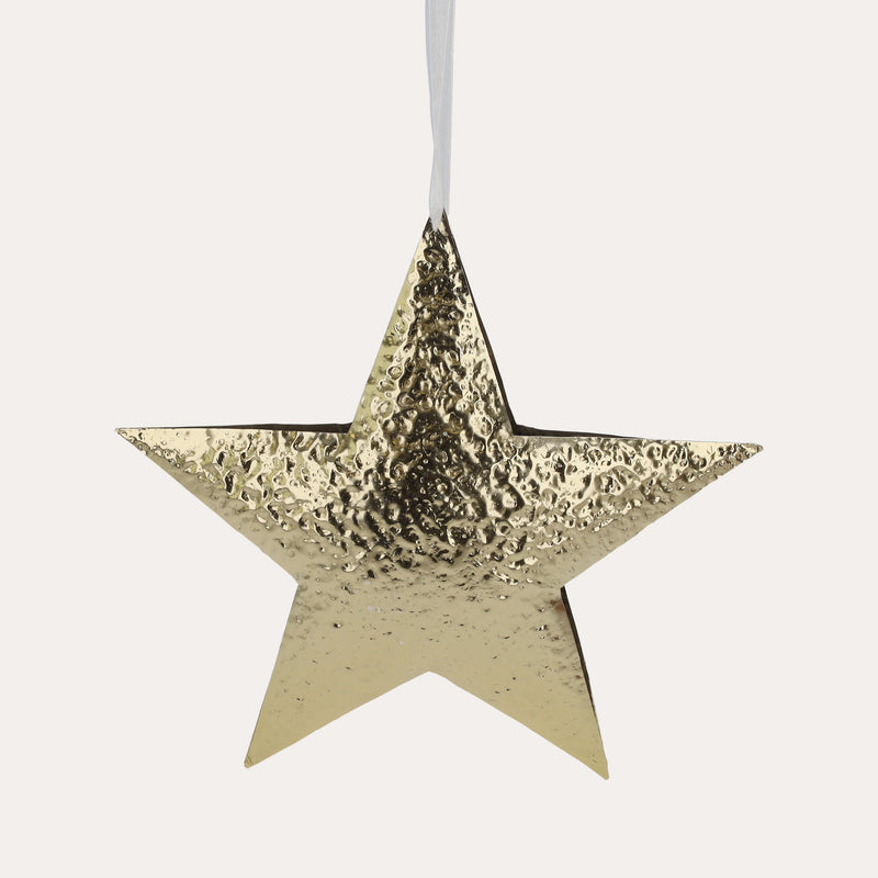 Decorazione Natalizia a Forma di Stella, realizzato in metallo