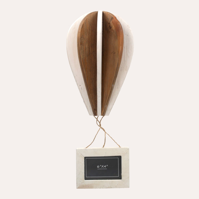 Decorazione da Muro Mongolfiera Moderna in Legno Riciclato – Stile Eco Design