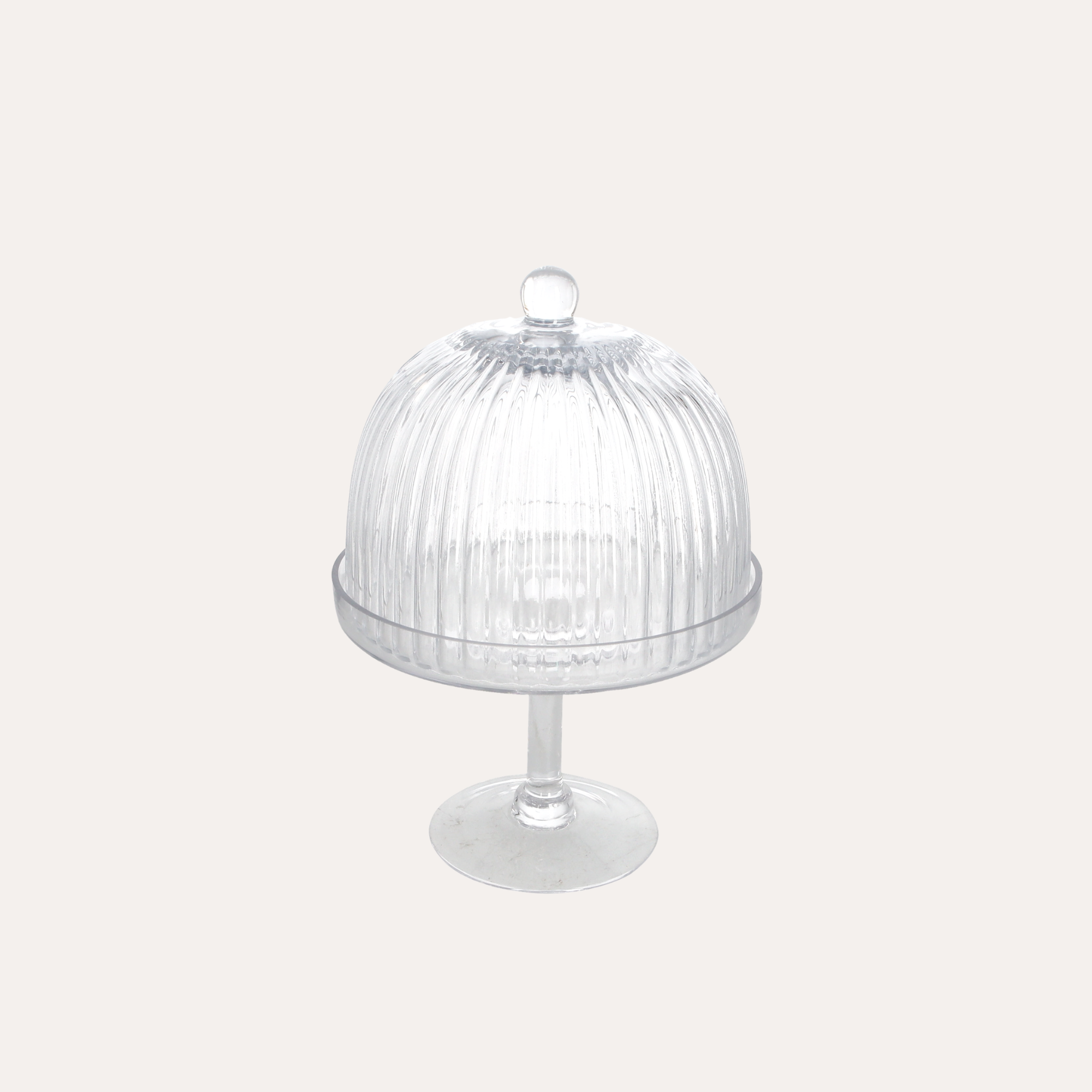 Tortiera in Vetro con Coperchio Piccola H. 28 cm