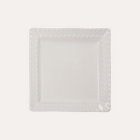 Alzata Quadrata Bianca in Ceramica