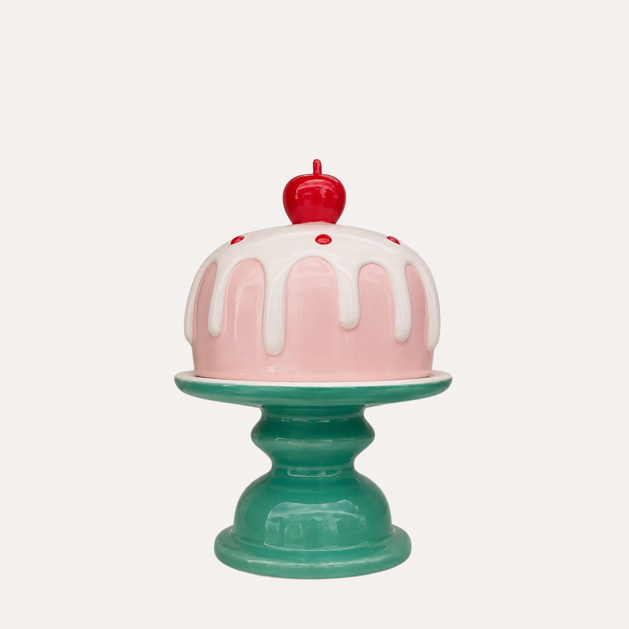 Ceramic Cake Stand with Lid (23x17cm)