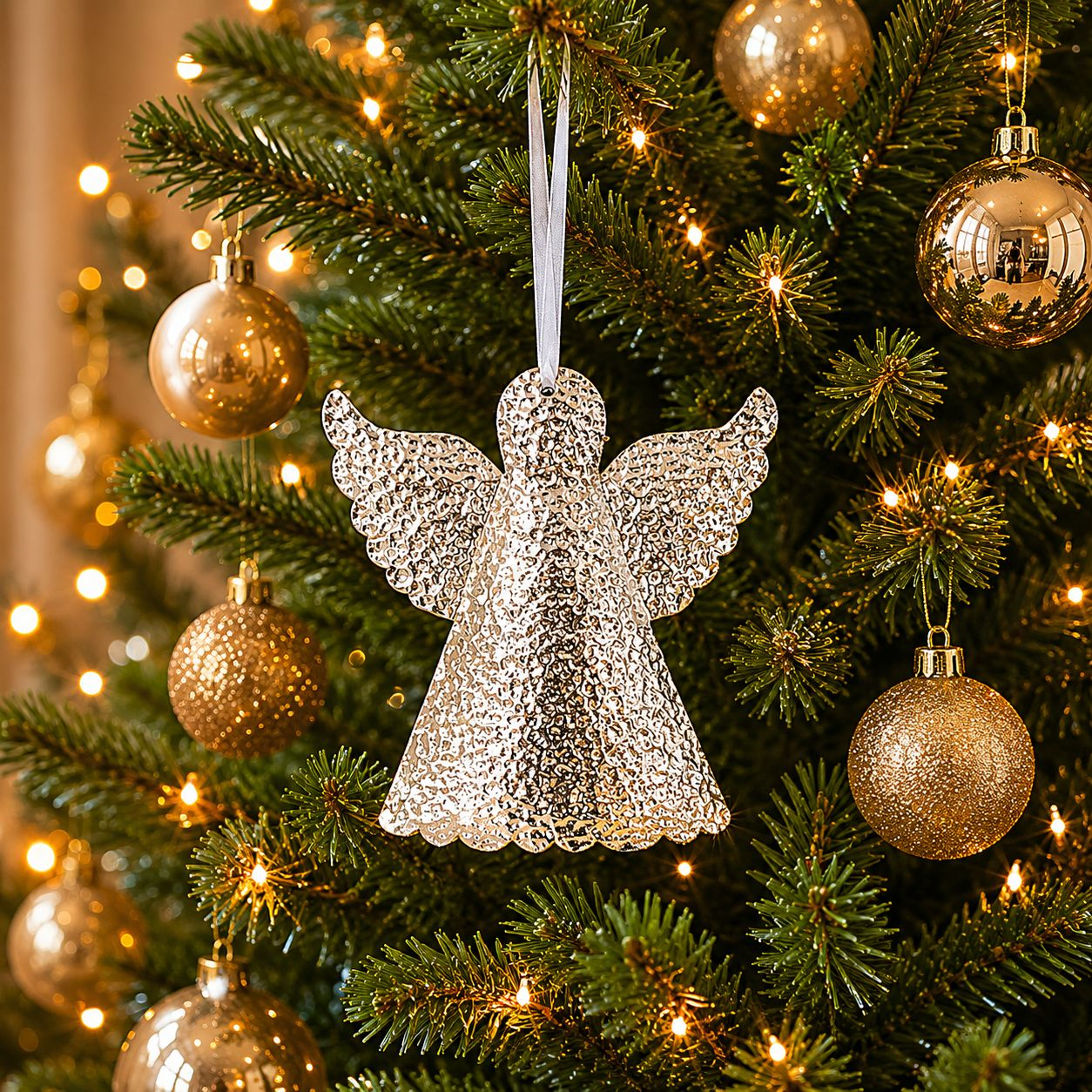 Metal Angel Christmas Decoration