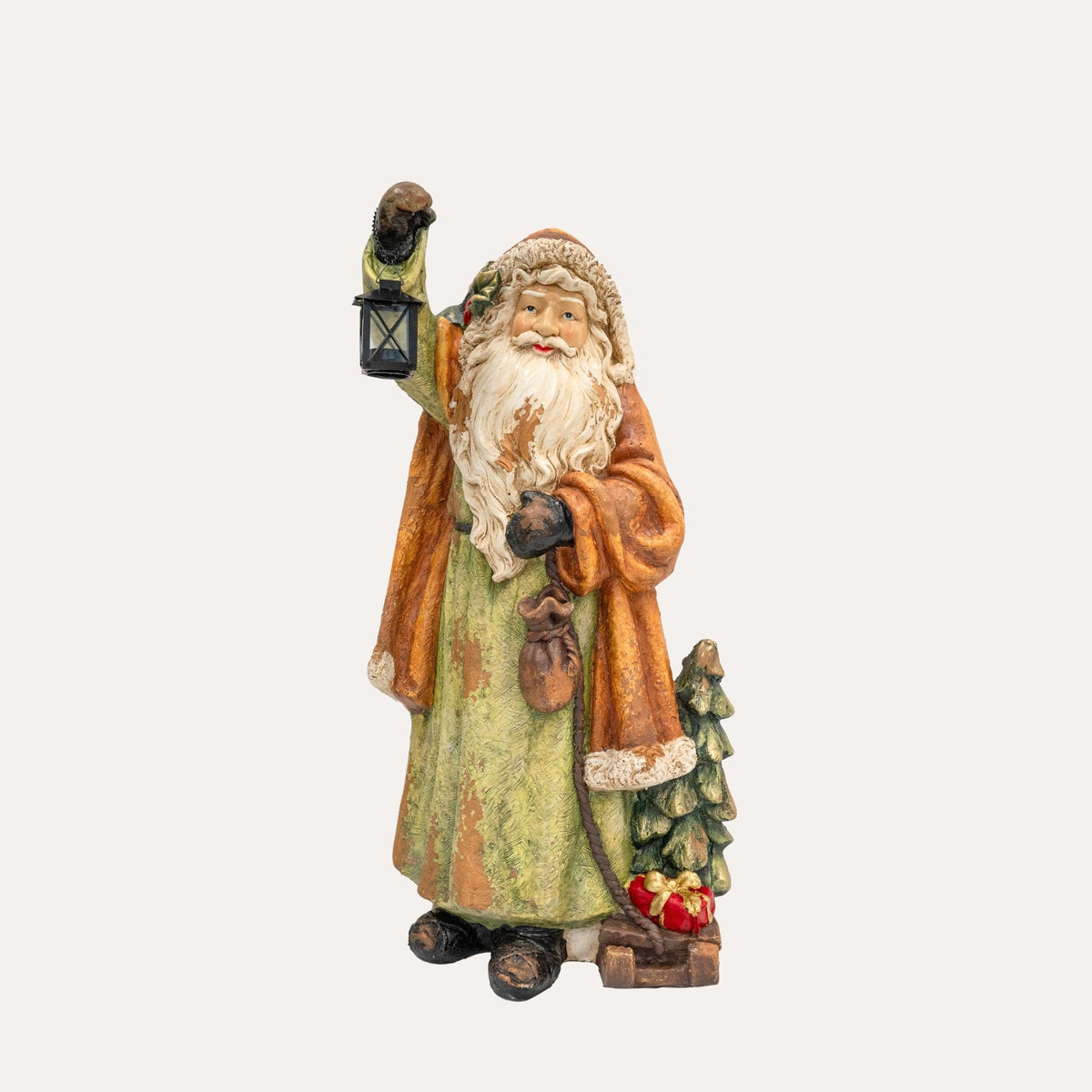Papai Noel com Trenó em Resina Verde H.85x47x35 cm - KeyHome Store