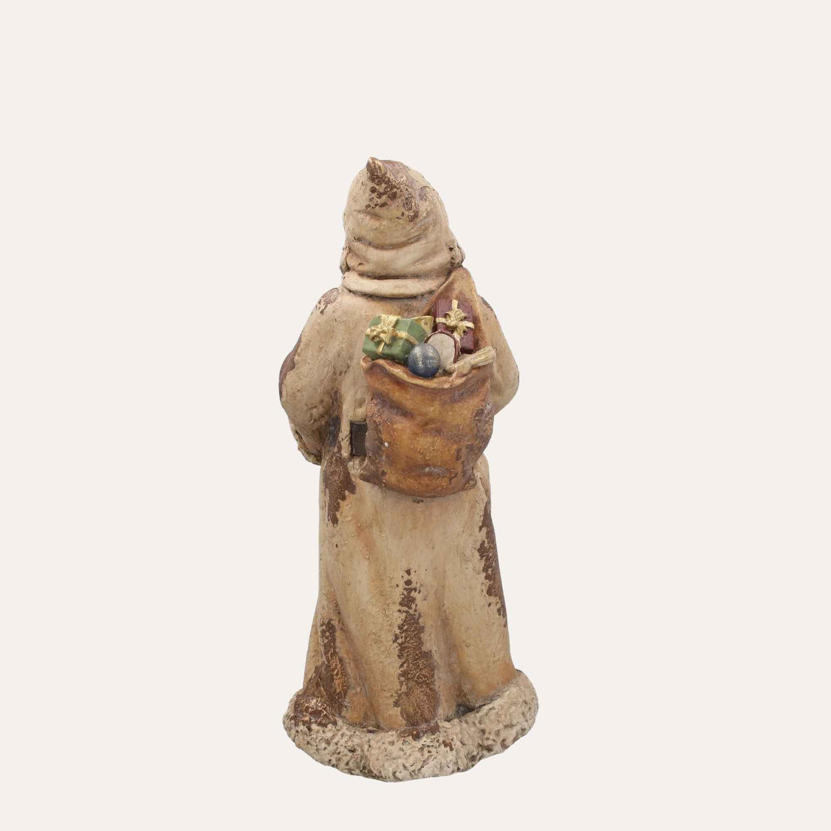 Babbo Natale con Sacco dei Doni Beige H.50x24x20 cm