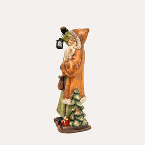 Papai Noel com Trenó em Resina Verde H.85x47x35 cm - KeyHome Store
