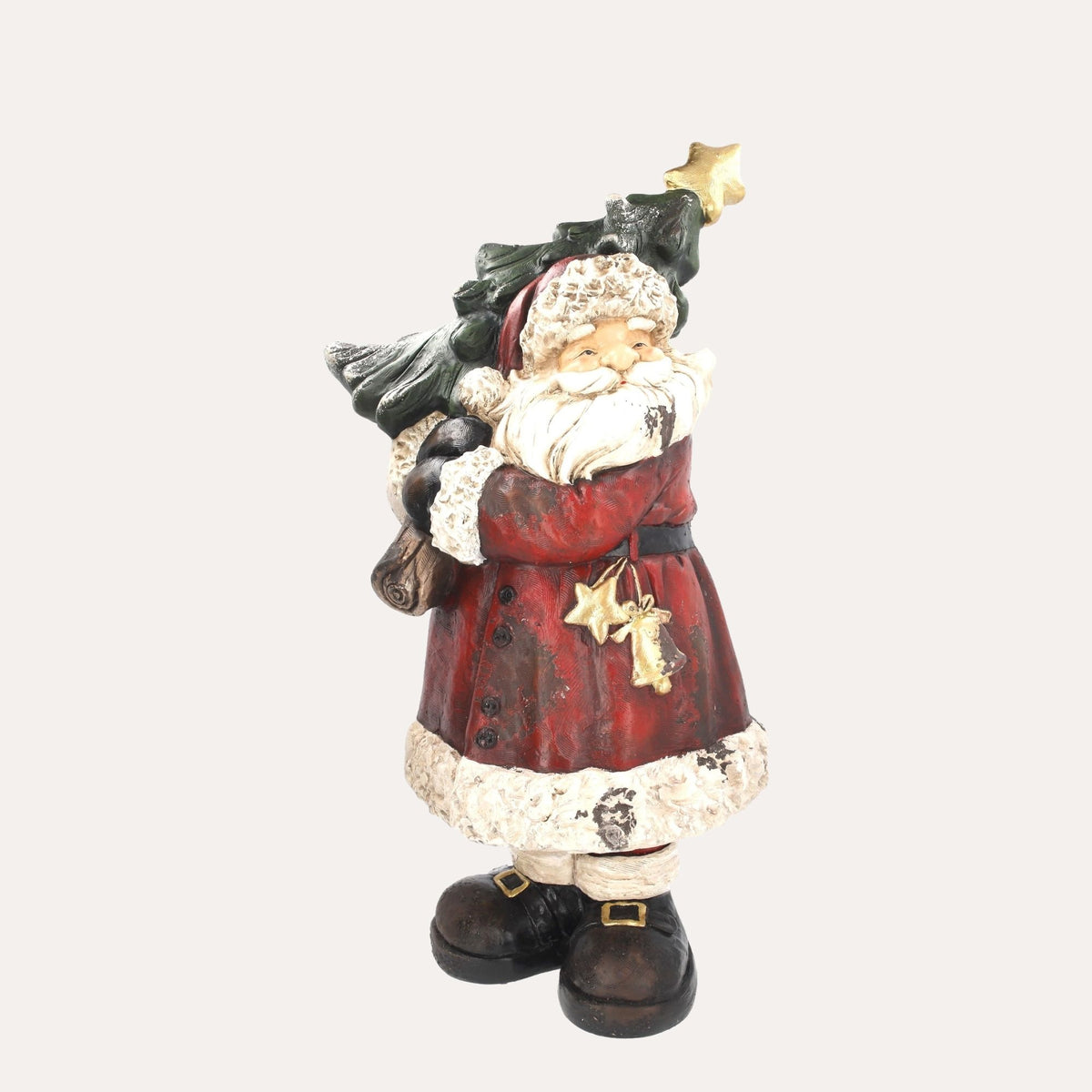 Babbo Natale con Alberello in Resina H.83x45x35 cm - KeyHome Store