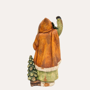 Papai Noel com Trenó em Resina Verde H.85x47x35 cm - KeyHome Store