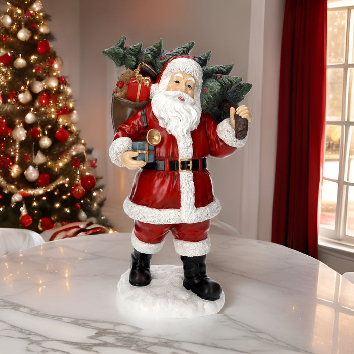 Decorazione Natalizia Babbo Natale in Resina – Magia di Festa per la Casa