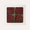 Set of 4 Velvety Red Glass Christmas Baubles