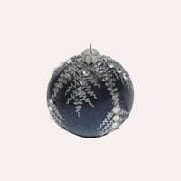 Set di 4 Palline in Vetro Blu Fatte a Mano Eleganti