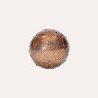 Set di 4 Palline in Vetro Rame Decorate a Mano