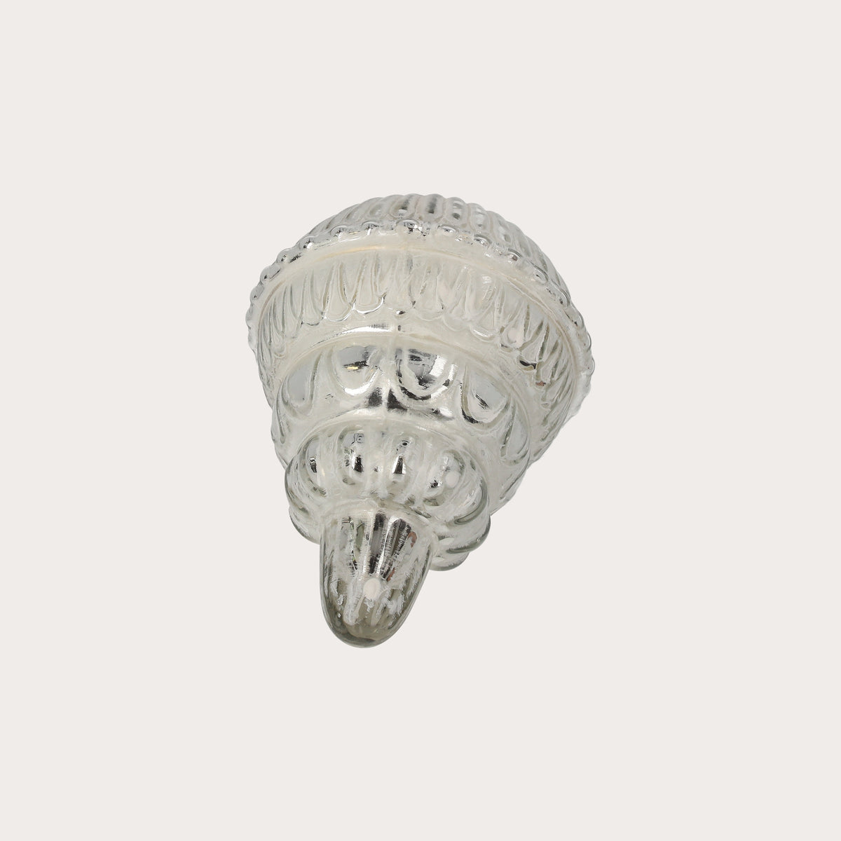 Pinnacolo decorativo natalizio, realizzato in vetro