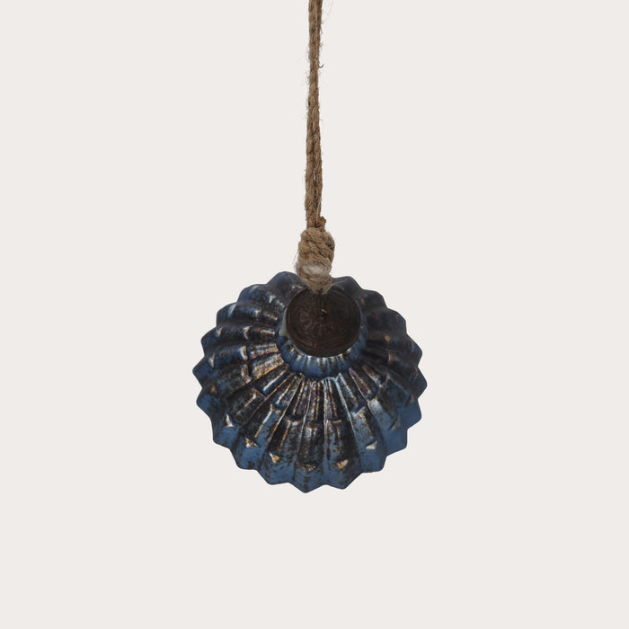 Trottola decorativa natalizia, realizzata in vetro