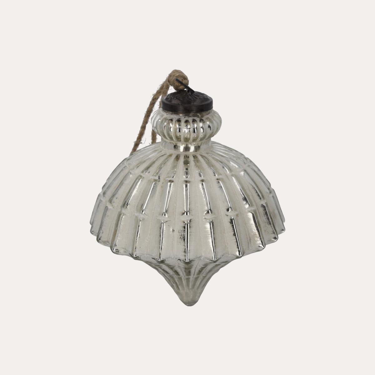 Trottola decorativa natalizia, realizzata in vetro