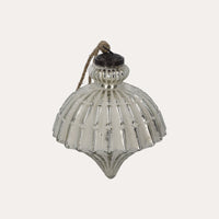 Trottola decorativa natalizia, realizzata in vetro