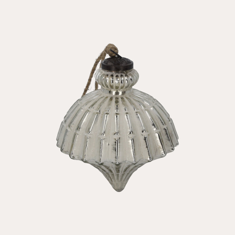 Trottola decorativa natalizia, realizzata in vetro