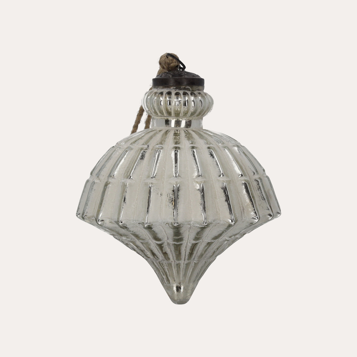 Trottola decorativa natalizia, realizzata in vetro