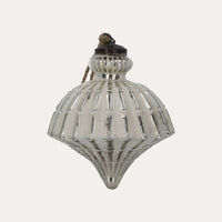 Trottola decorativa natalizia, realizzata in vetro