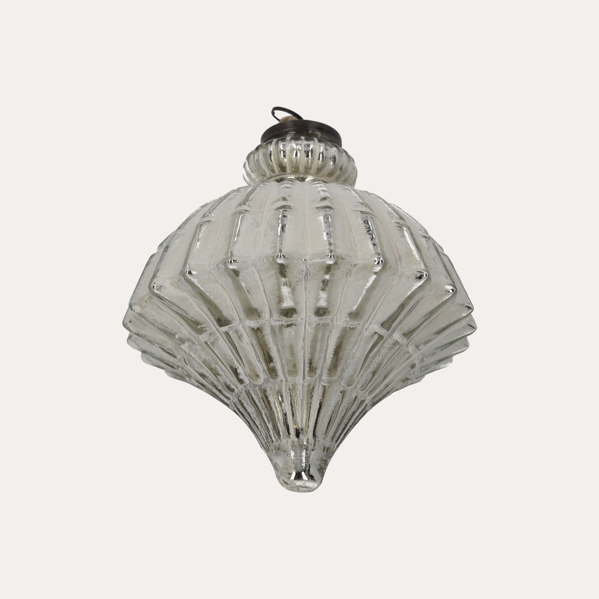 Trottola decorativa natalizia, realizzata in vetro
