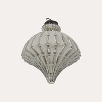 Trottola decorativa natalizia, realizzata in vetro