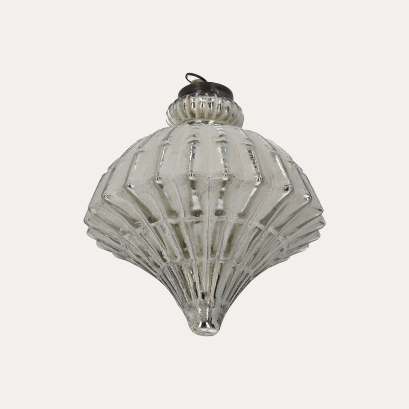 Trottola decorativa natalizia, realizzata in vetro