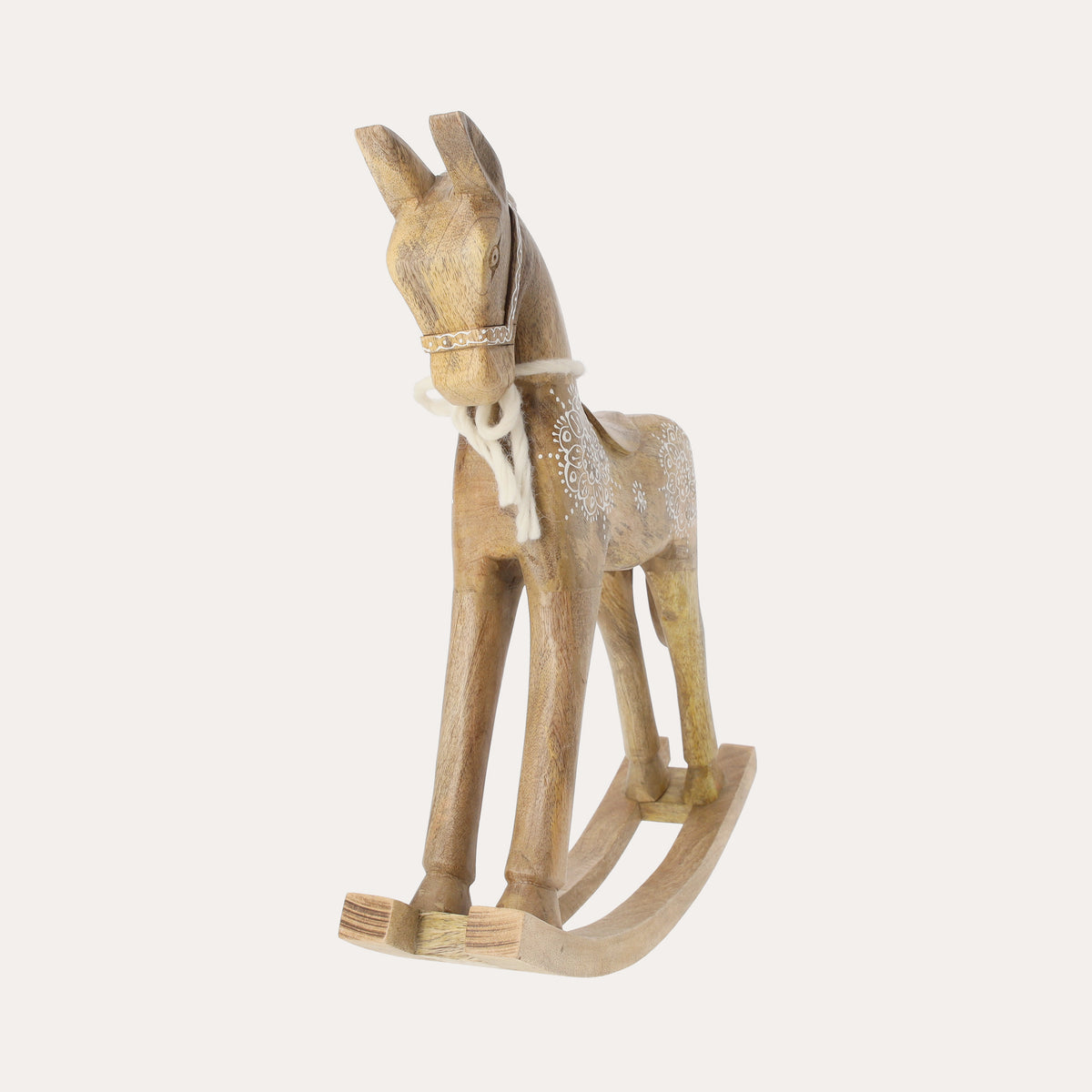 Cavallino a Dondolo, Realizzato in Legno, Colore Marrone Chiaro