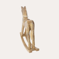Cavallino a Dondolo, Realizzato in Legno, Colore Marrone Chiaro