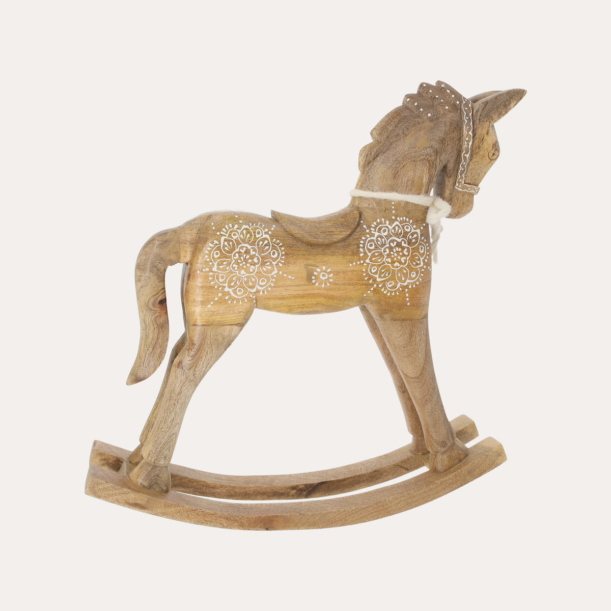 Cavallino a Dondolo, Realizzato in Legno, Colore Marrone Chiaro