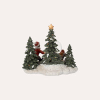 Bimbo Decorativo natalizio con Sfera e luci LED – H 13 x L 15 x P 12 cm