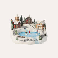 Giostrina Natalizia Laghetto Bianca – H 23 x L 32 x P 28 cm