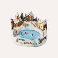 Giostrina Natalizia Laghetto Bianca – H 23 x L 32 x P 28 cm