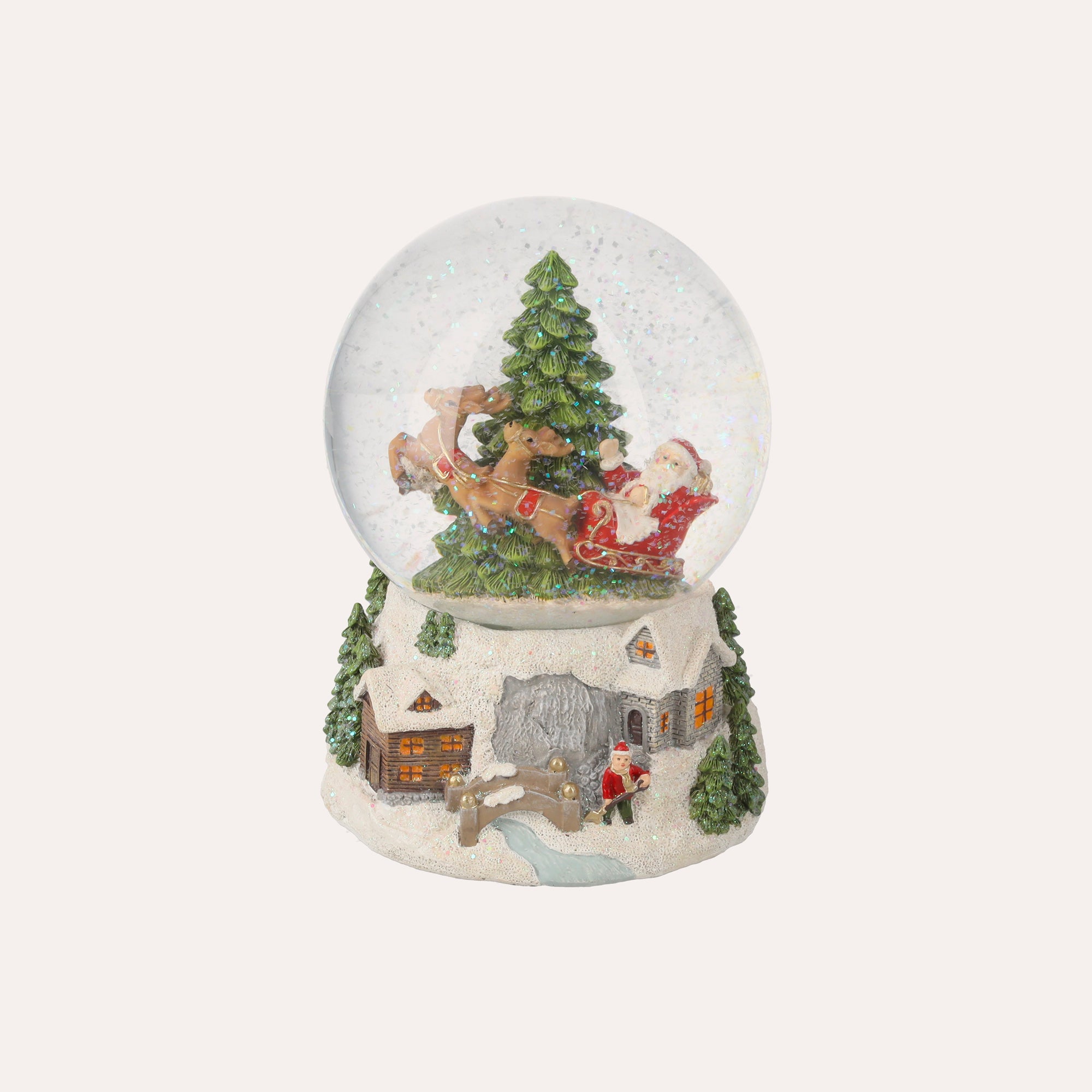 Christmas Ball with Santa Claus Music Box – H 18 x D 13 cm