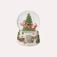 Pallina Natalizia con Babbo Natale Carillon – H 18 x D 13 cm