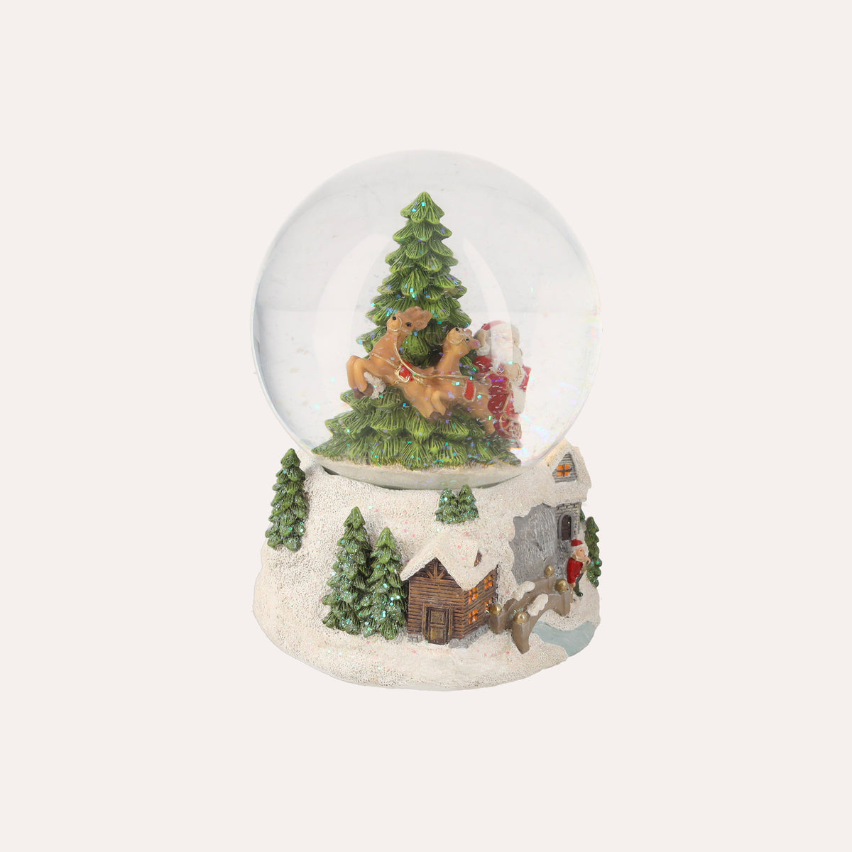 Pallina Natalizia con Babbo Natale Carillon – H 18 x D 13 cm