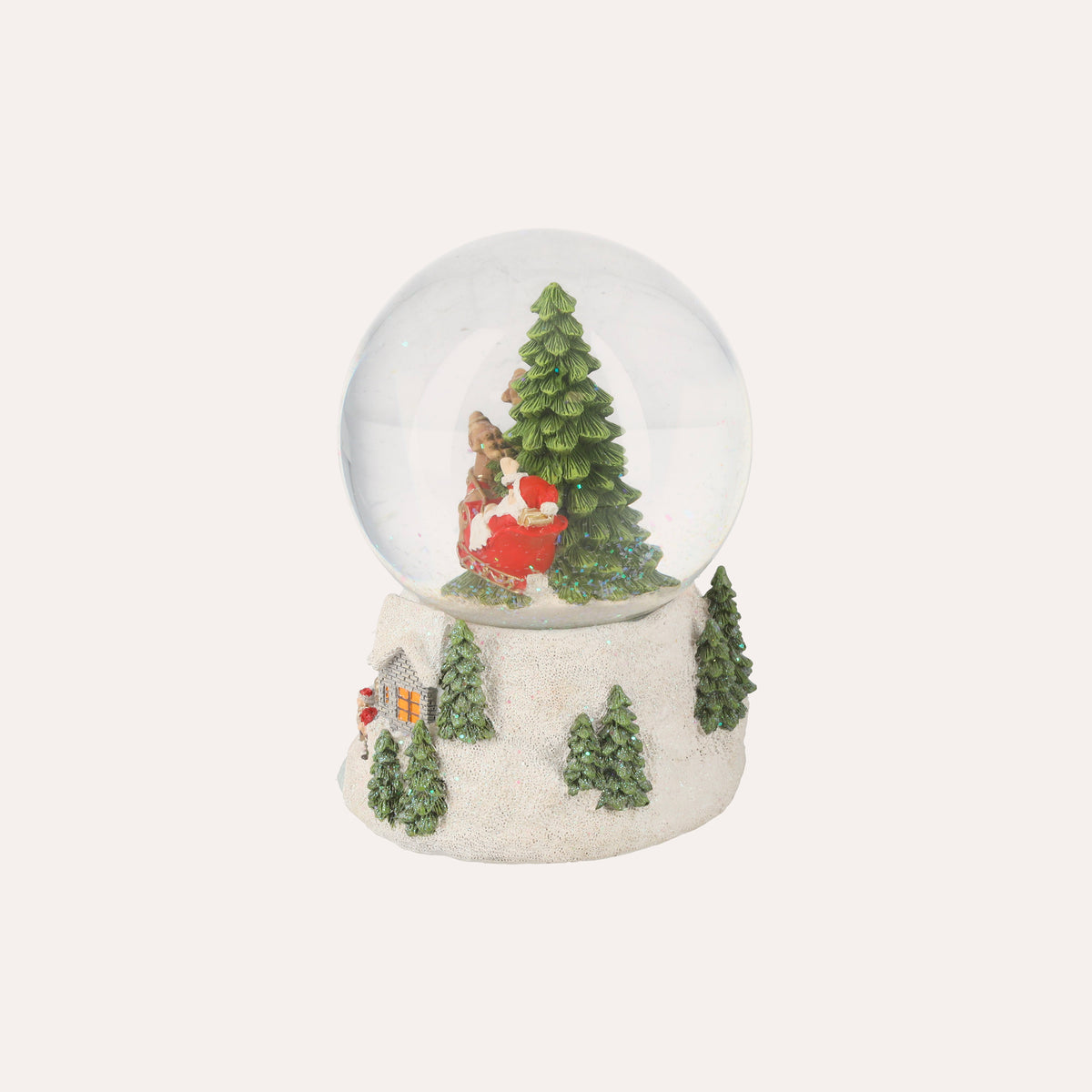 Pallina Natalizia con Babbo Natale Carillon – H 18 x D 13 cm