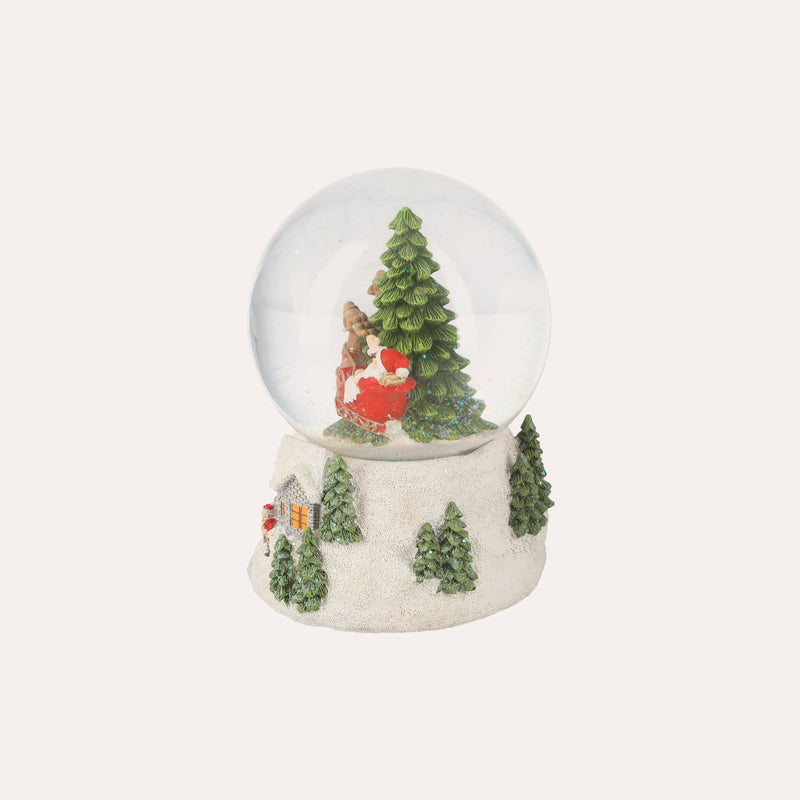 Pallina Natalizia con Babbo Natale Carillon – H 18 x D 13 cm