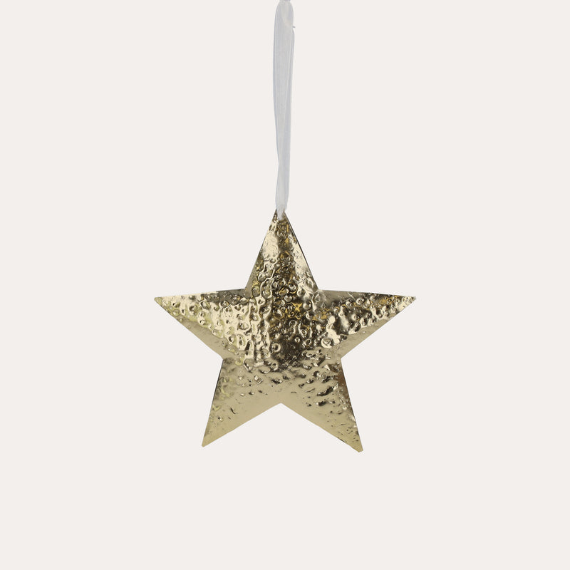 Decorazione Natalizia a Forma di Stella, realizzata in metallo