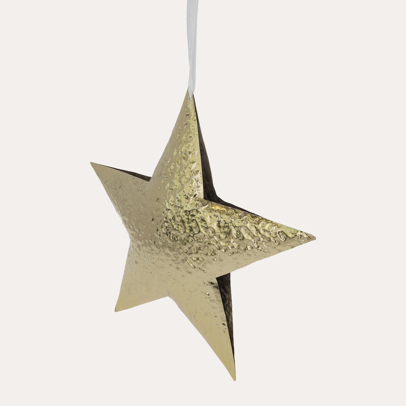 Decorazione Natalizia a Forma di Stella, realizzato in metallo